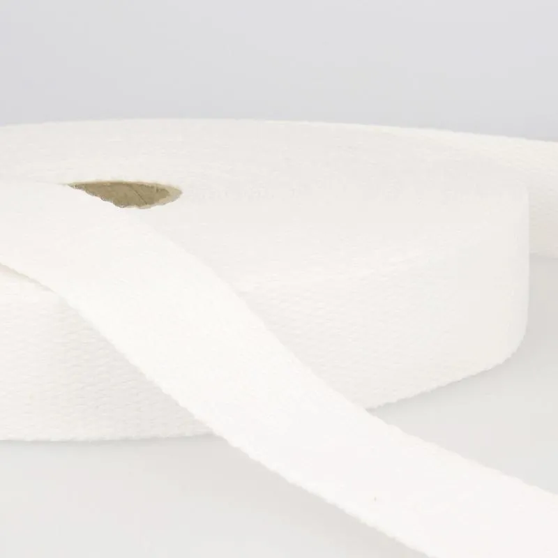 1.5" Cotton Webbing - White