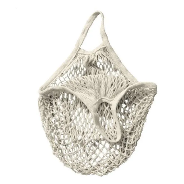 1Pcs Mesh Net String Shopping Bag Reusable Fruit Storage Handbag  Large Cotton Totes Shipping Bog