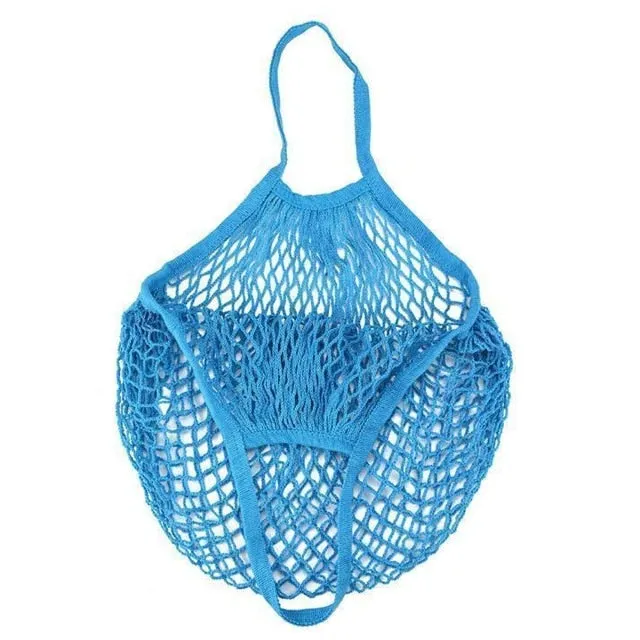 1Pcs Mesh Net String Shopping Bag Reusable Fruit Storage Handbag  Large Cotton Totes Shipping Bog