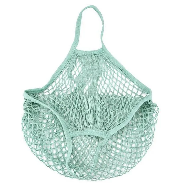 1Pcs Mesh Net String Shopping Bag Reusable Fruit Storage Handbag  Large Cotton Totes Shipping Bog