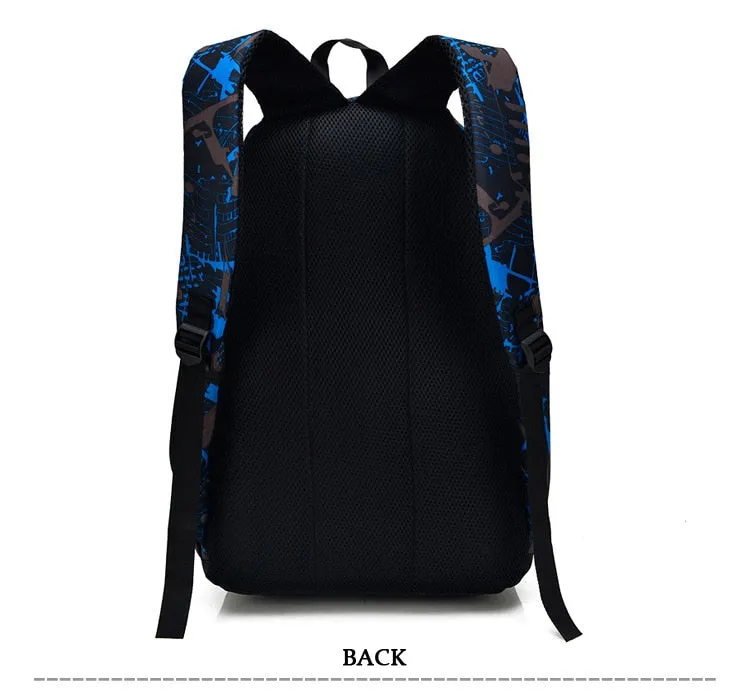 Backpacks USB Charging Backpacks For Teenager 3Pcs/Set   Shoulder School Bags Mochila Travel Bags