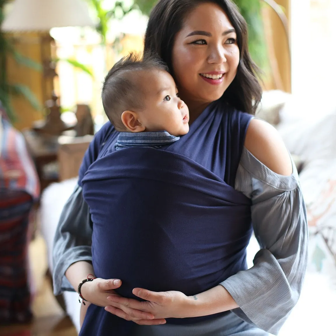 Boba Baby Wrap - Navy Blue - Free One Year Warranty