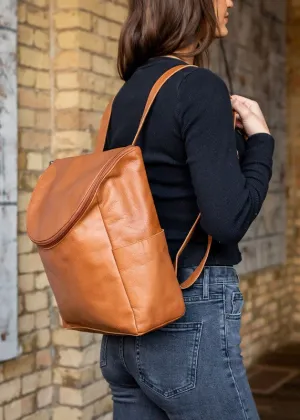 Brown Leather Backpack