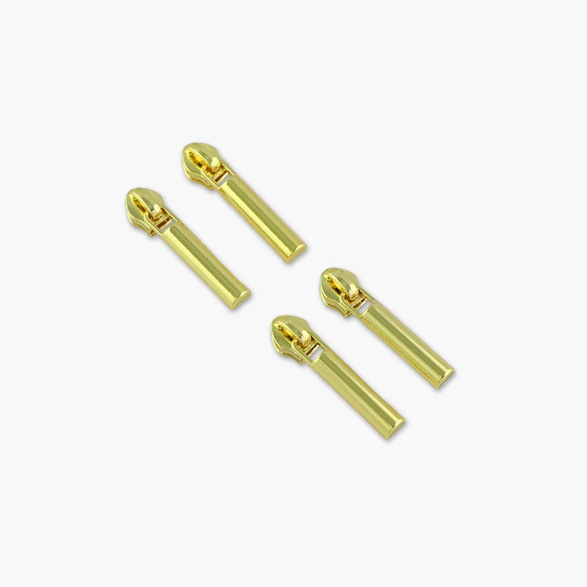 CLEARANCE: Four Gold Half Cylinder Zipper Pulls