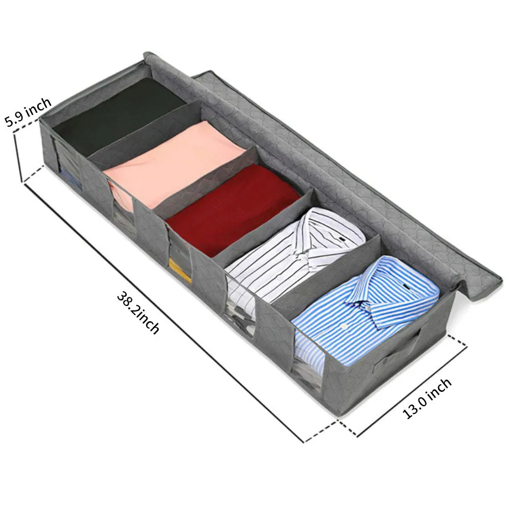 Compartmentalized Clothing Storage Bag (38.2'' x 13.0'' x 5.9'')