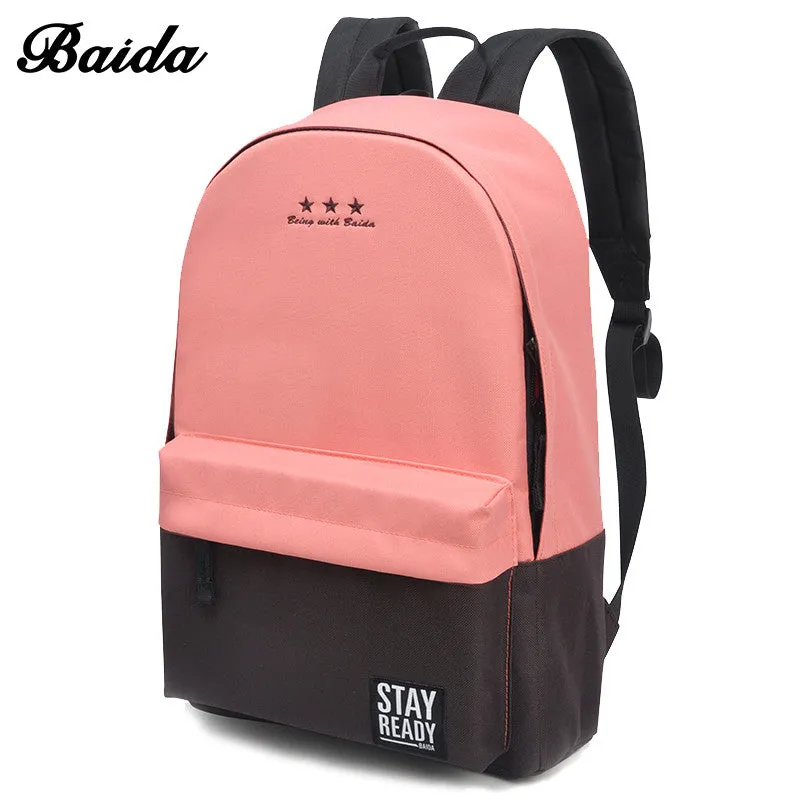 Fashion School Backpack Women Children Schoolbag Back Pack Leisure Korean Ladies Knapsack Laptop Travel Bags for Teenage Girls