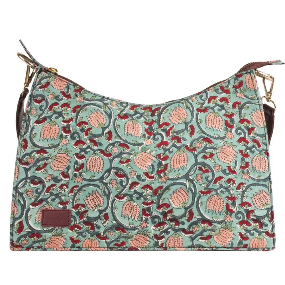 Green Bay Blockprinted Shoulder Bags