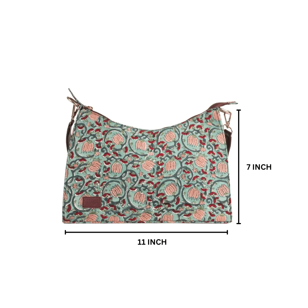 Green Bay Blockprinted Shoulder Bags