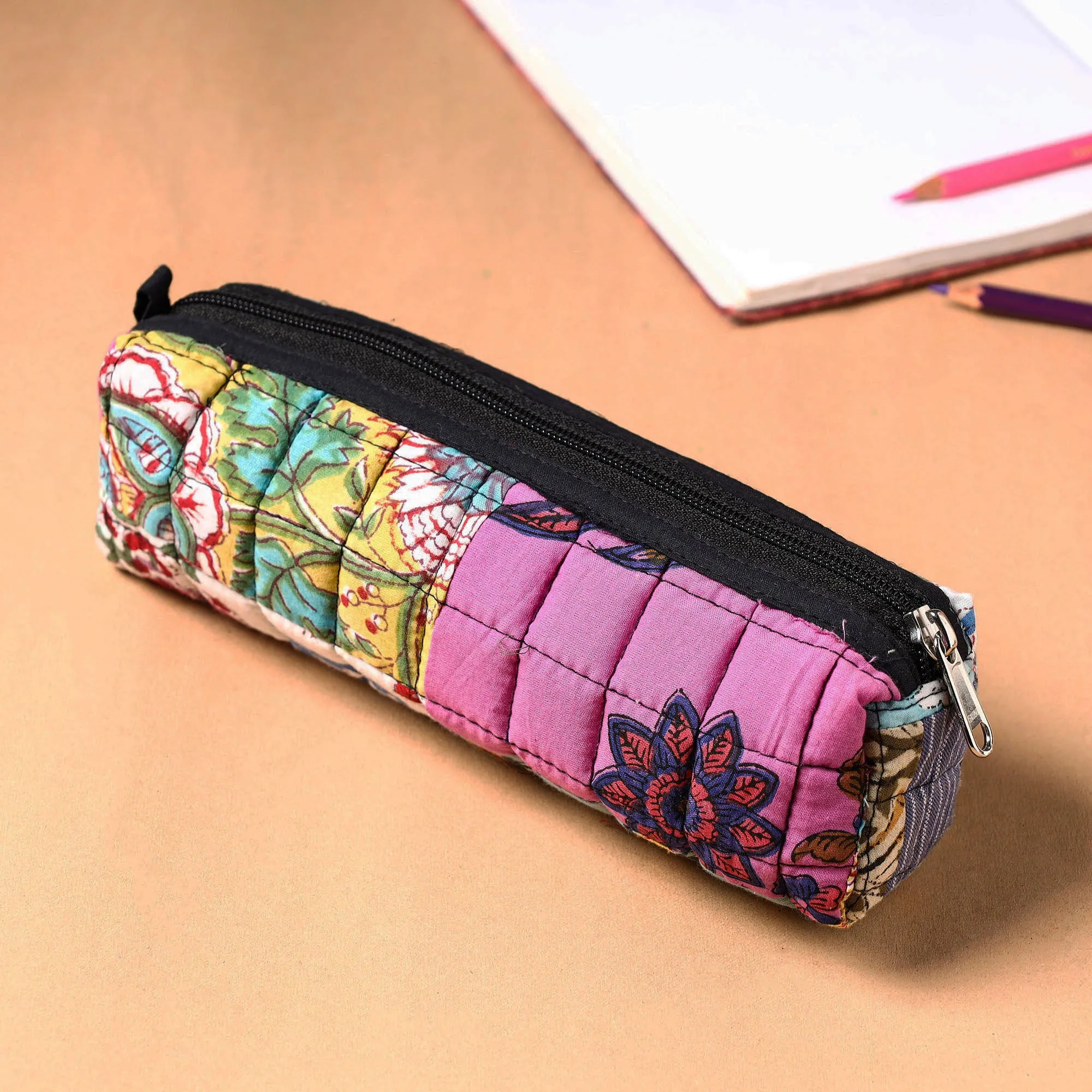 Handcrafted Quilted Patchwork Multipurpose Pencil Pouch 93