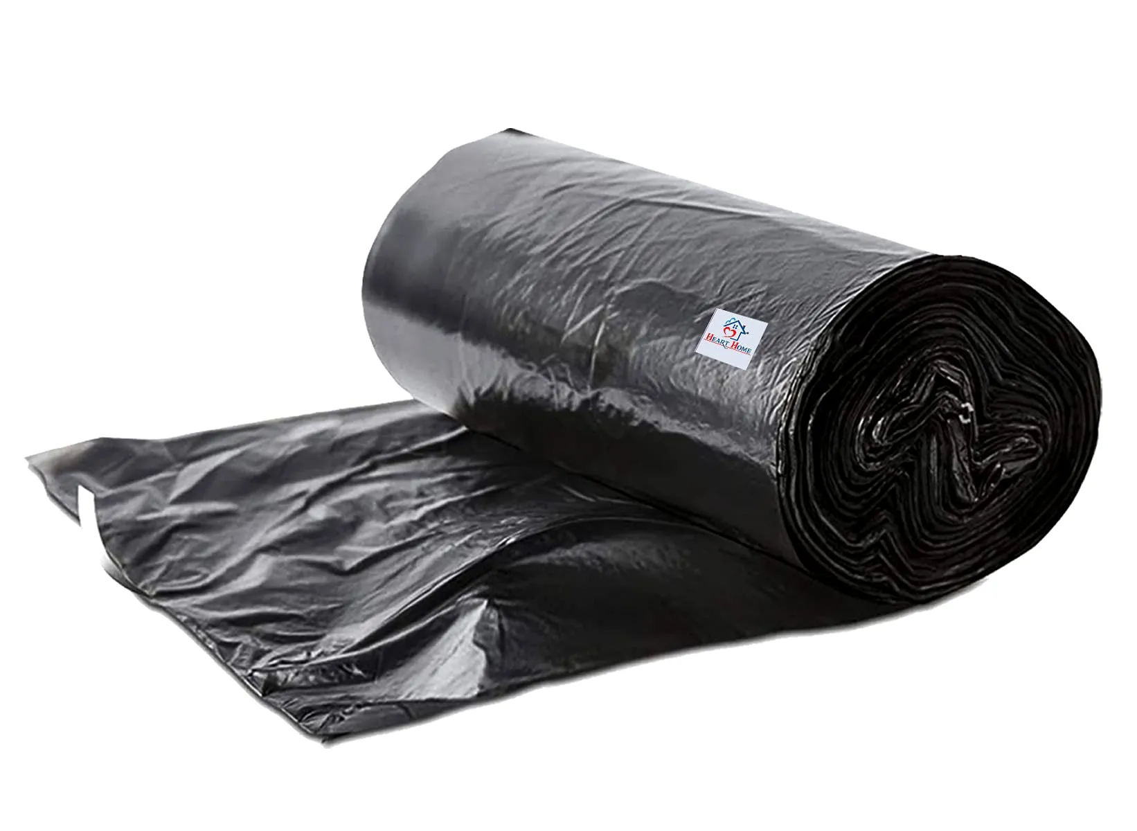 Heart Home Small 120 Garbage Bags/Dustbin Bags, 17x19 Inches (Black)-HS41HEARTHH24007