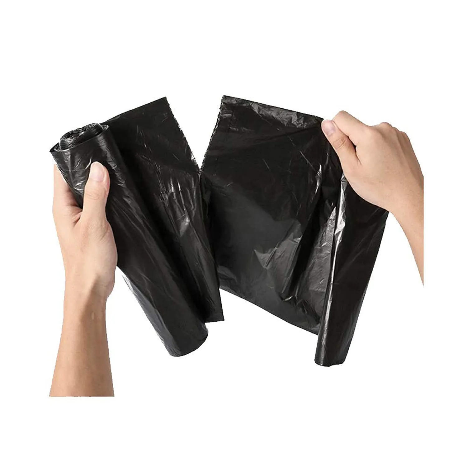 Heart Home Small 120 Garbage Bags/Dustbin Bags, 17x19 Inches (Black)-HS41HEARTHH24007