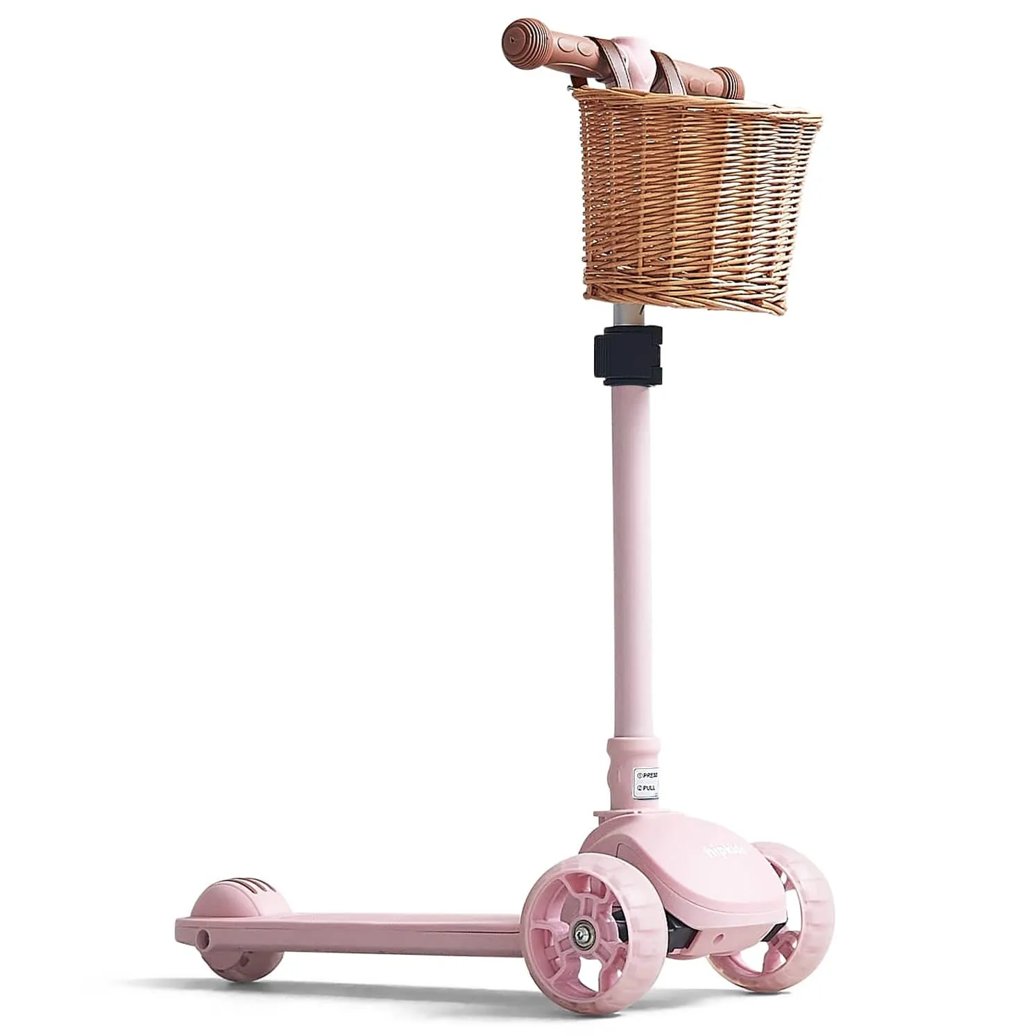 HipKids 3 Wheel Scooter w/ Wicker Basket