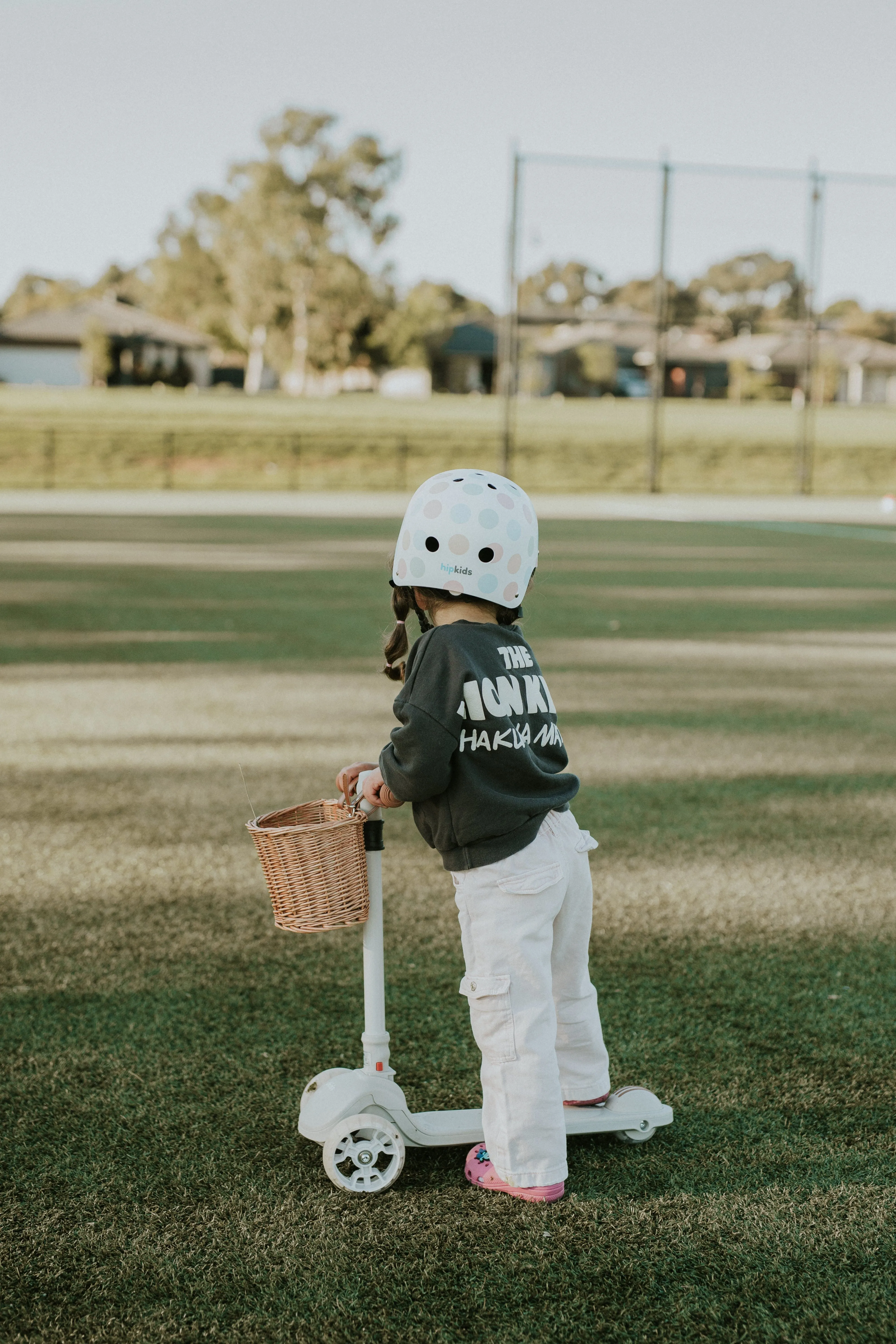 HipKids 3 Wheel Scooter w/ Wicker Basket