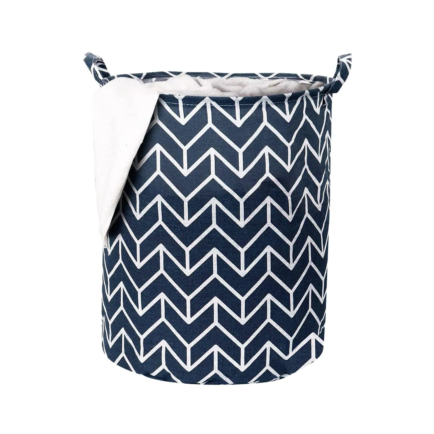 HOKIPO Folding Laundry Basket for Clothes - Large 43 LTR , Blue