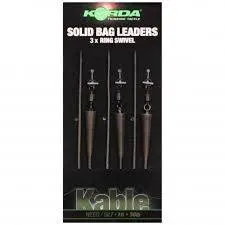 KORDA SOLID BAG LEADERS 3 X RING SWIVEL