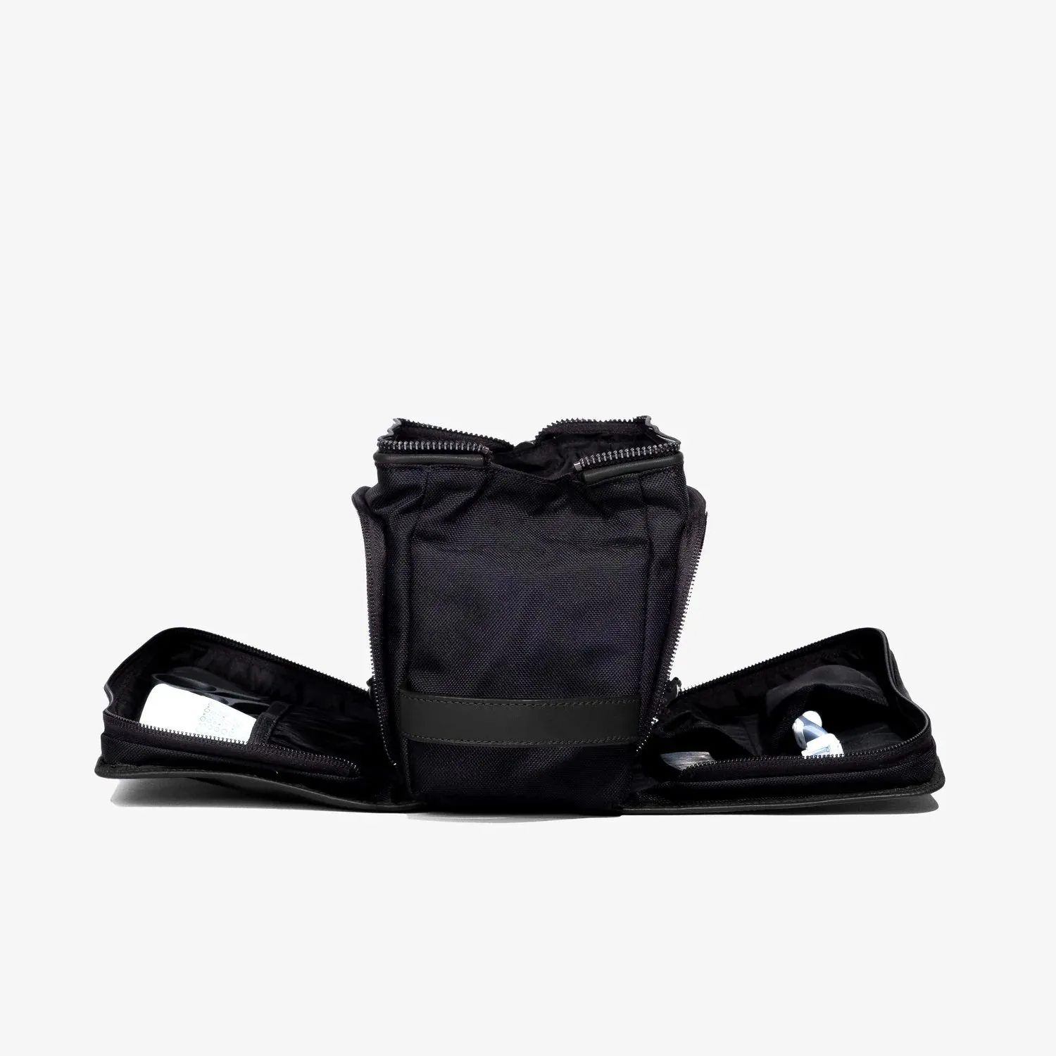 Leather Dopp Kit in Black by Hook & Albert