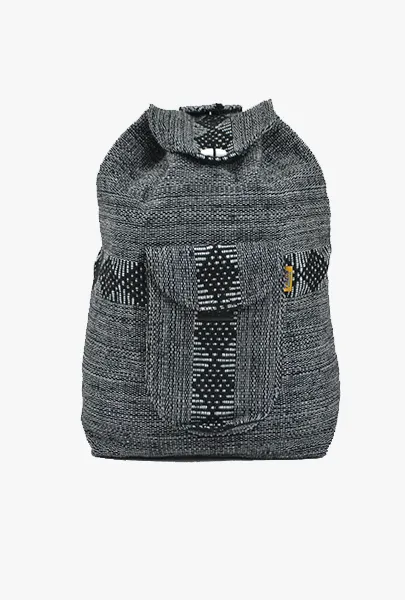 Mexican "Ash" Grey merage Backpack Lillo Boho Woven Baja Bag