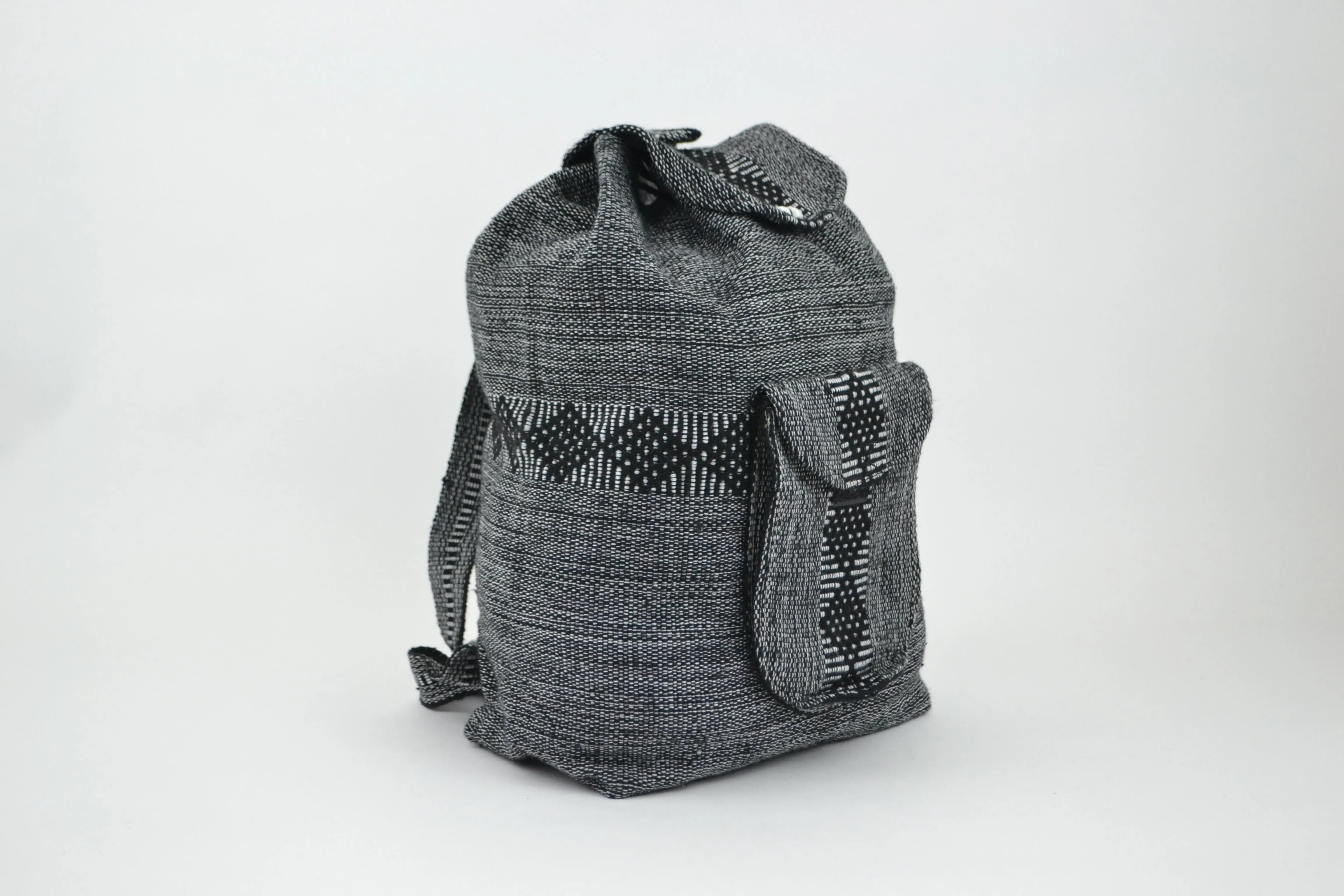 Mexican "Ash" Grey merage Backpack Lillo Boho Woven Baja Bag