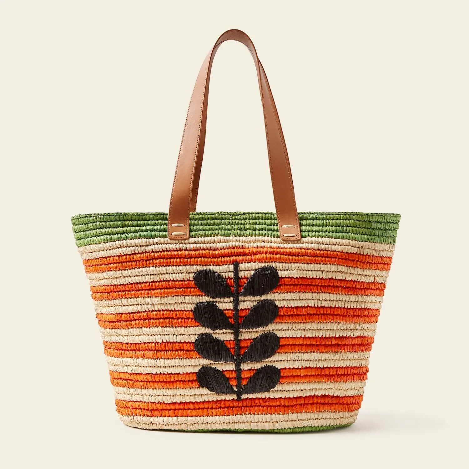 Monday Basket Bag - Puffin Orange Stripe