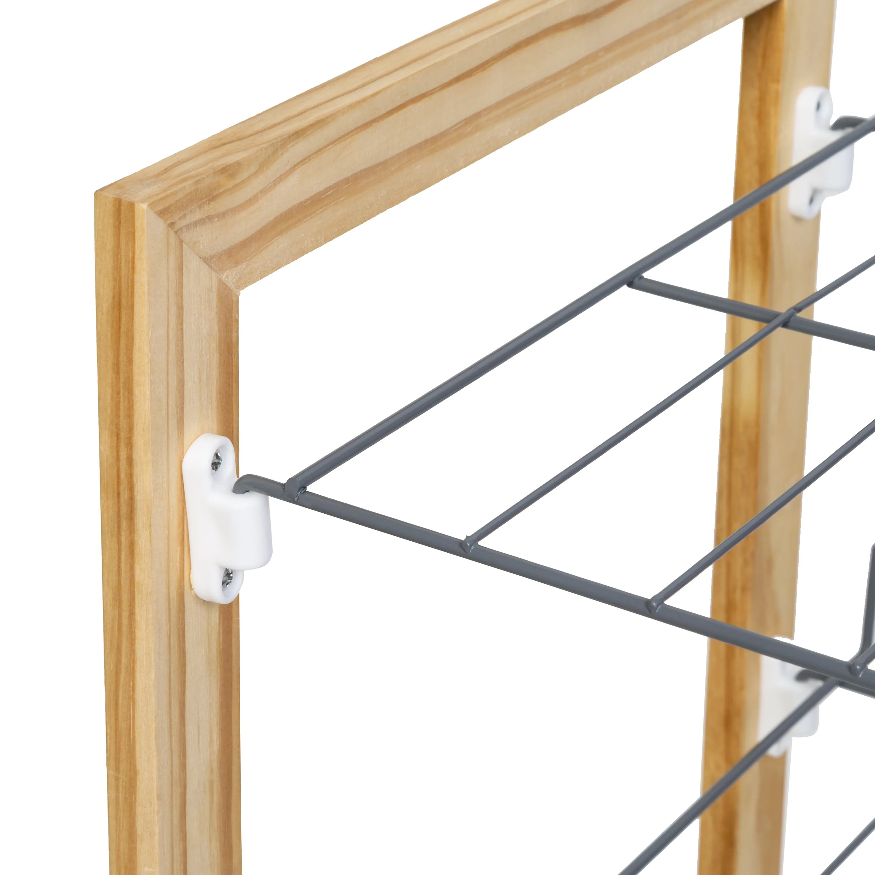 Natural/Chrome 4-Tier Storage Shelf