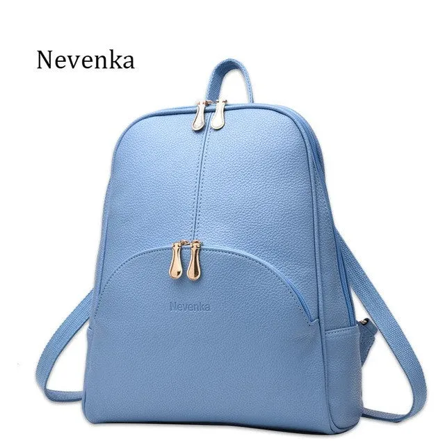 Nevenka Women Backpack Leather Backpacks Softback Bags Brand Name Bag Preppy Style Bag Casual Backpacks Teenagers Backpack Sac