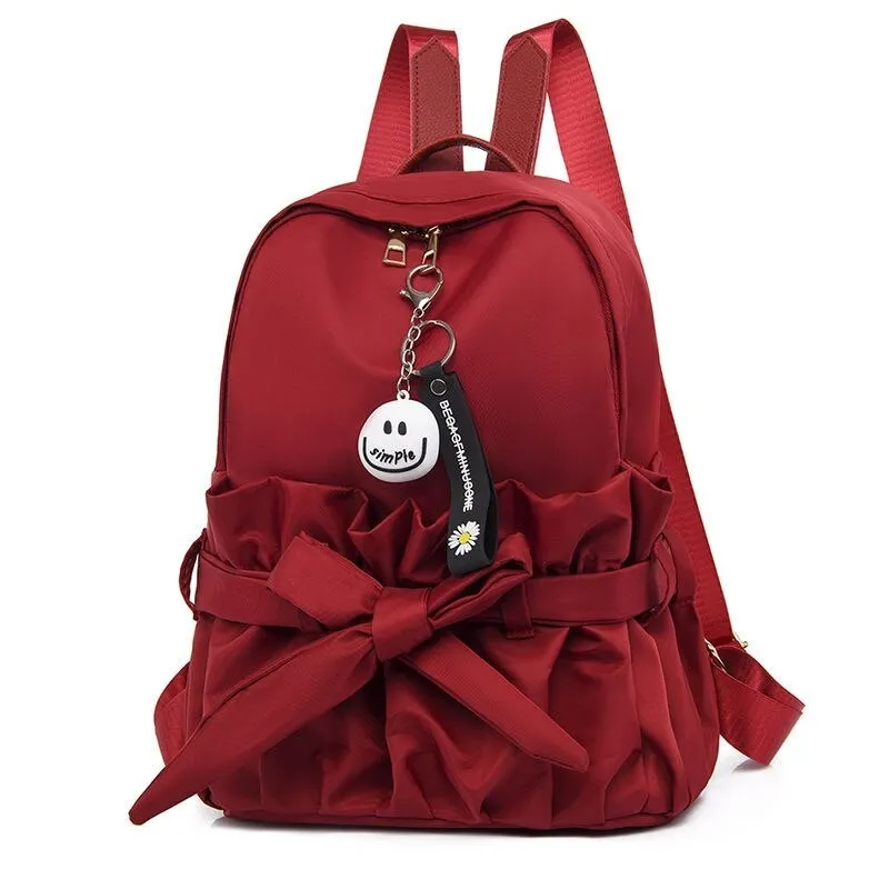 Preppy Bow Design School Backpack