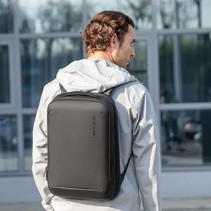 Slim Laptop Backpack for Men Business Travel Backpack USB Charging Port for  Men Water Repellent Bag