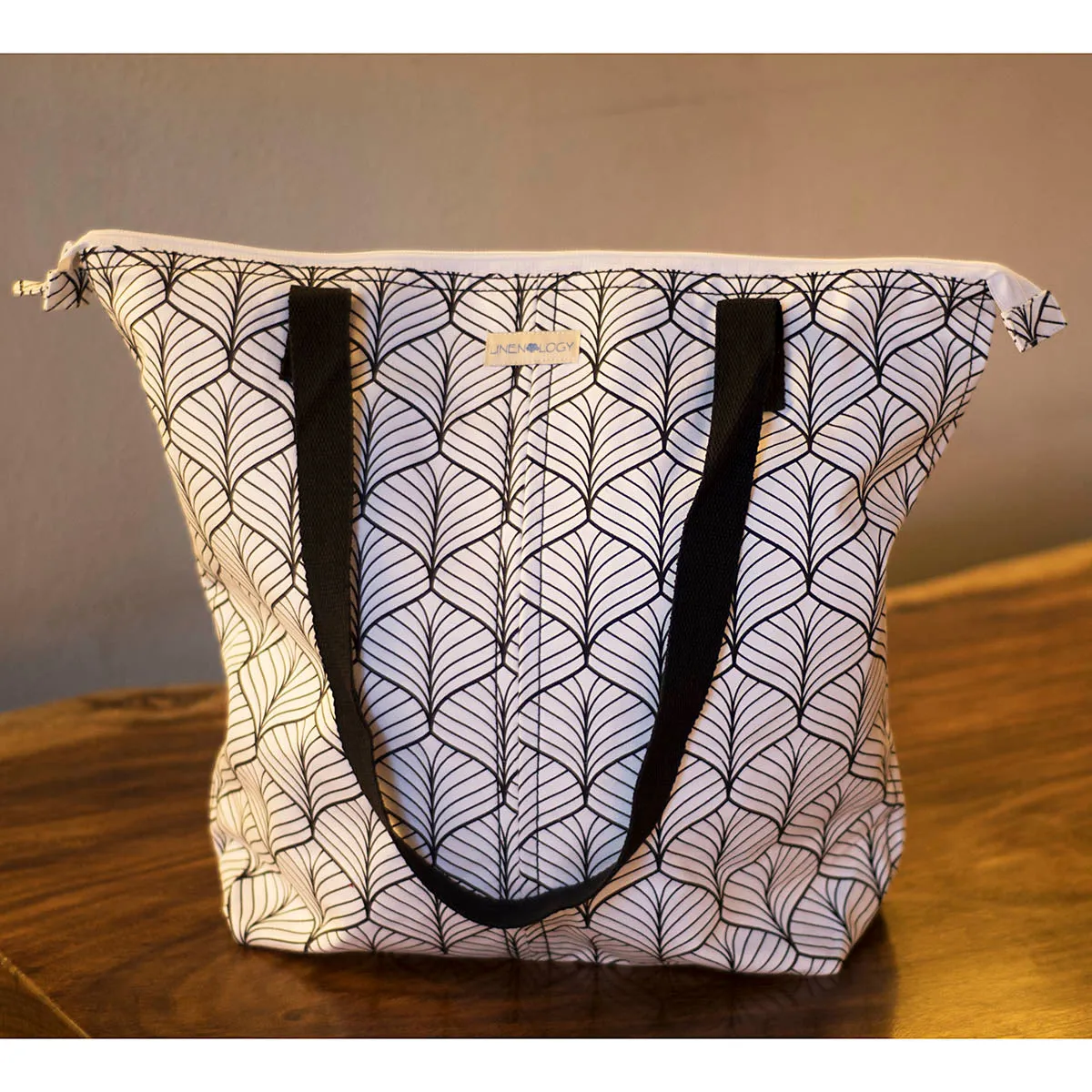 Super Sized Tote - Abstract - White