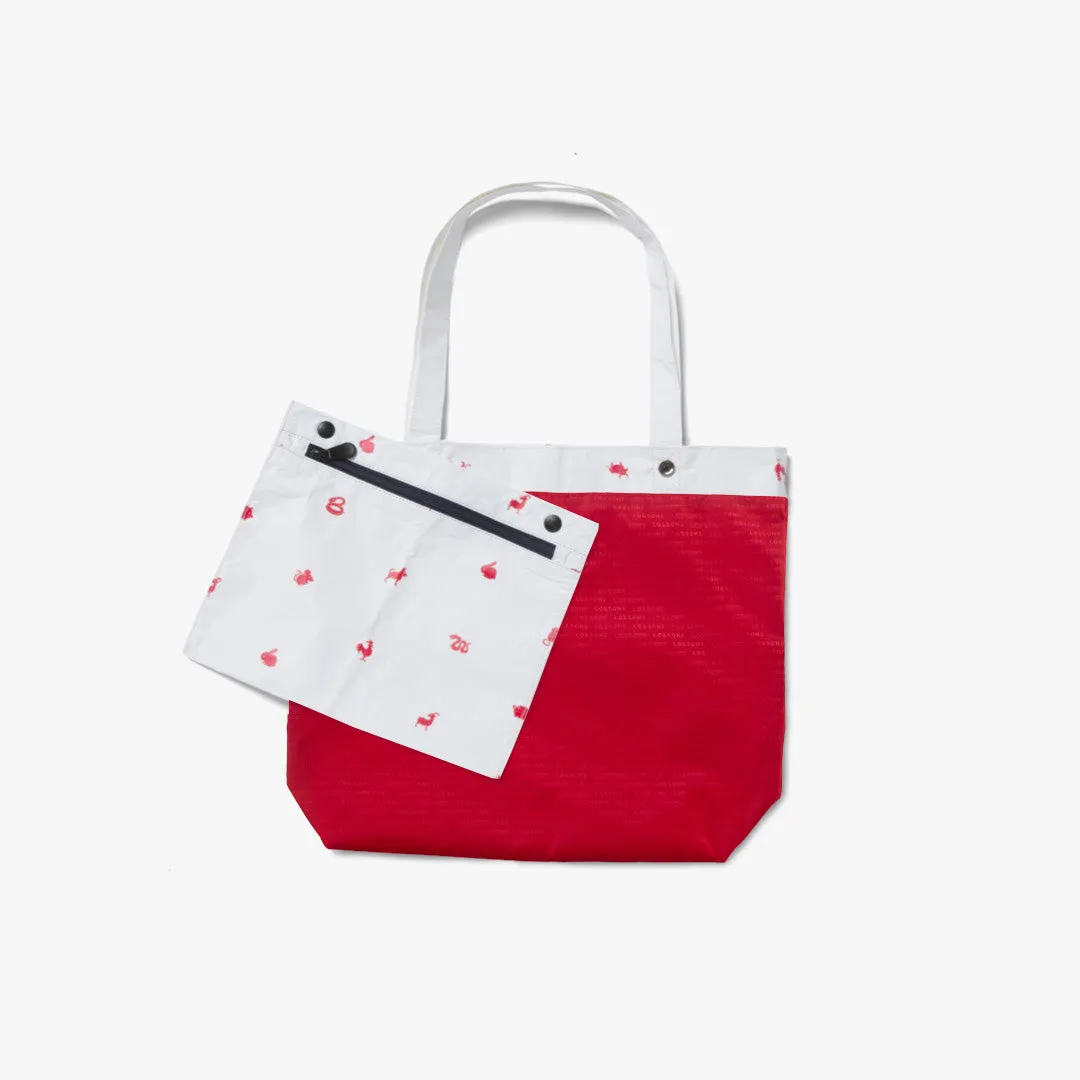 The Del Mar Packable Tote Small - Tyvek - White Zodiac