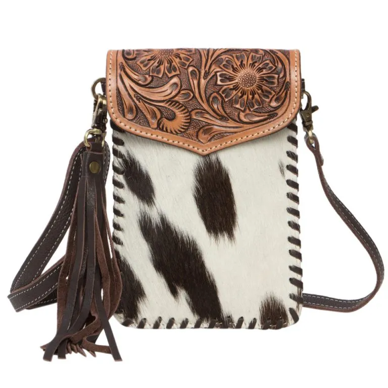 Tole | Cowhide Phone Bag with Tooling