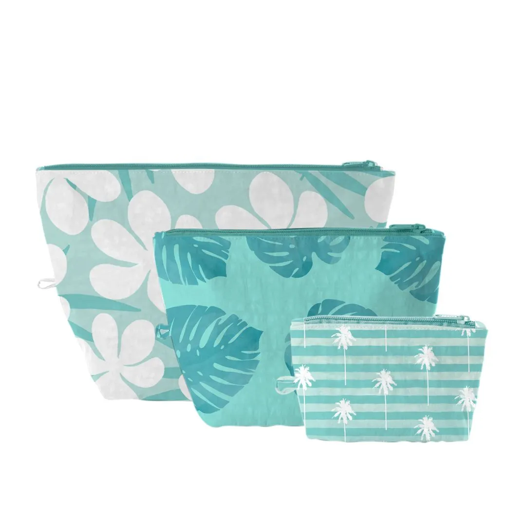 Tropical Flowers Stand-up  Pouch, Set of 3