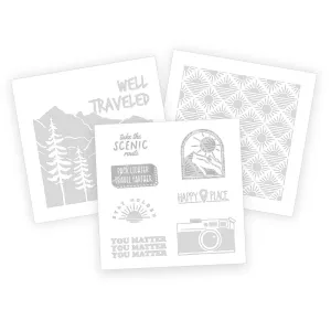 We R Vinyl Print Press Pre-Cut Iron-On Vinyl 3 pack  Travel Theme, 9 Designs*