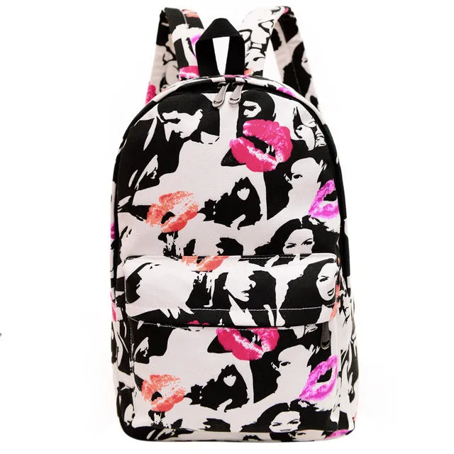 women printing backpacks