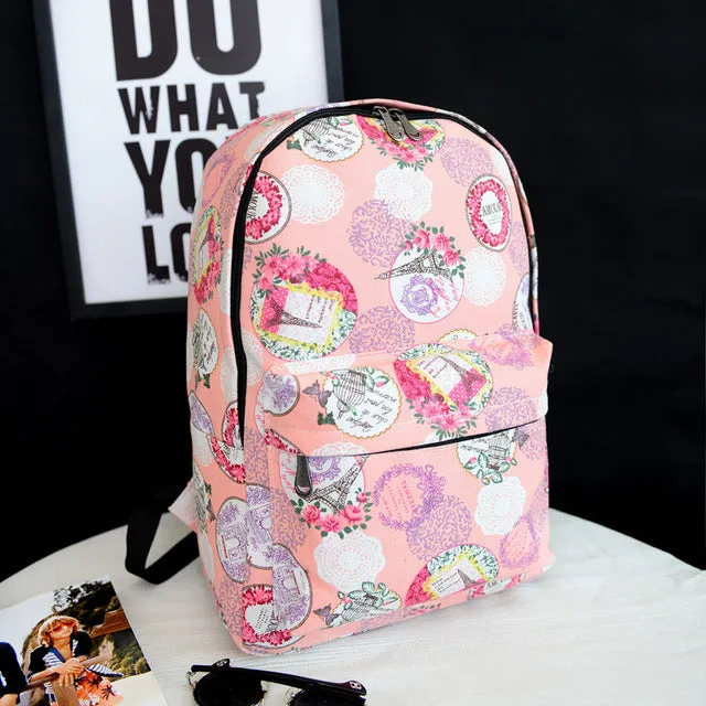 women printing backpacks