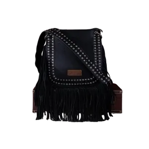 Wrangler Women's Rivets Fringe Concealed Carry Crossbody Bag